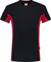 Tricorp T-shirt Bi-Color - Workwear - 102002 - Navy-Rood - maat XL
