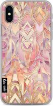 Casetastic Apple iPhone X / iPhone XS Hoesje - Softcover Hoesje met Design - Coral and Amethyst Art Print