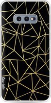 Casetastic Samsung Galaxy S10e Hoesje - Softcover Hoesje met Design - Abstraction Outline Gold Print
