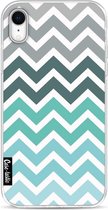 Casetastic Apple iPhone XR Hoesje - Softcover Hoesje met Design - Tiffany Fade Chevron Print