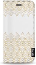 Casetastic Wallet Case White Apple iPhone 7 / 8 - Golden Diamonds