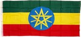 VlagDirect - drapeau éthiopien - drapeau en éthiopie - 90 x 150 cm.