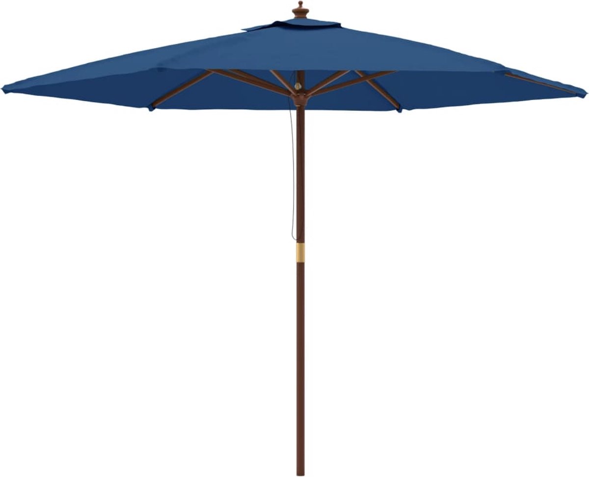 vidaXL Tuinparasol met Houten Paal Taupe Tuin Parasol Parasols