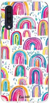 Casetastic Samsung Galaxy A50 (2019) Hoesje - Softcover Hoesje met Design - Sweet Candy Rainbows Print