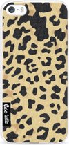 Casetastic Apple iPhone 5 / iPhone 5S / iPhone SE Hoesje - Softcover Hoesje met Design - Leopard Print Sand Print