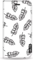 Casetastic Wallet Case White Apple iPhone 7 / 8 - Feathers Outline Black