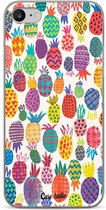 Casetastic Apple iPhone 7 / iPhone 8 / iPhone SE (2020) Hoesje - Softcover Hoesje met Design - Happy Pineapples Print