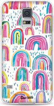 Casetastic Samsung Galaxy S5 / Galaxy S5 Plus / Galaxy S5 Neo Hoesje - Softcover Hoesje met Design - Sweet Candy Rainbows Print