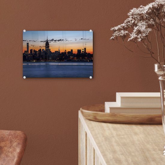 New York City Glas 30x20 cm - small - Tirage photo sur Glas (décoration murale en plexiglas)