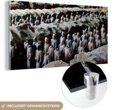 MuchoWow® Glasschilderij 160x80 cm - Schilderij acrylglas - Het Aziatische Terracotta leger van Qin Shi Huangdi in China - Foto op glas - Schilderijen