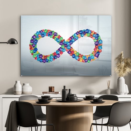 MuchoWow® Peinture sur verre - Signe infini - 90x60 cm - Peintures sur verre acrylique - Photo sur Glas