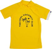 JUJA - UV-Zwemshirt met korte mouwen voor kinderen - UPF50+ - Cool Coconut - Sunny geel - maat 92-98cm