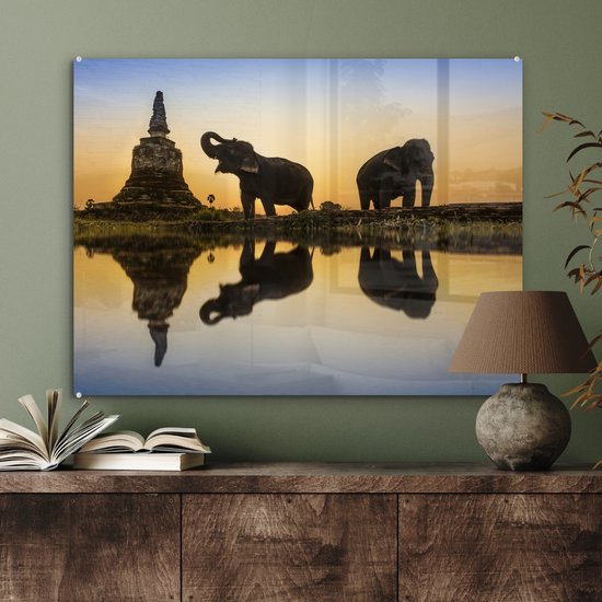 Peinture sur Verre - Coucher de Soleil en Thaïlande - 80x60 cm - Peintures sur Verre Peintures - Photo sur Glas