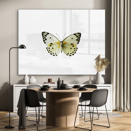 MuchoWow® Peinture sur Verre - Reseda Blanc - 160x120 cm - Peintures sur Verre Acrylique - Photo sur Glas