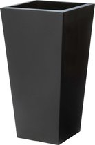 Step2 Tremont Vierkant Bloempot Groot - Plantenbak van kunststof met waterreservoir - Voor binnen & buiten - Onyx Black
