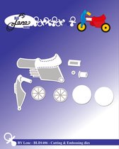 Kids Scooter Cutting & Embossing Dies (BLD1406) (DISCONTINUED)