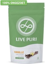 Poudre de protéine de vanille Live Puri | Non sucré | Geen sucre ni édulcorant | Shake protéiné délicieusement crémeux à la vanille | Protéine de lactosérum | Protéine caséinate | Notre best-seller
