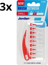 3x Jordan Ragers Interdentaal Brush S 0.5 mm - 10 stuks