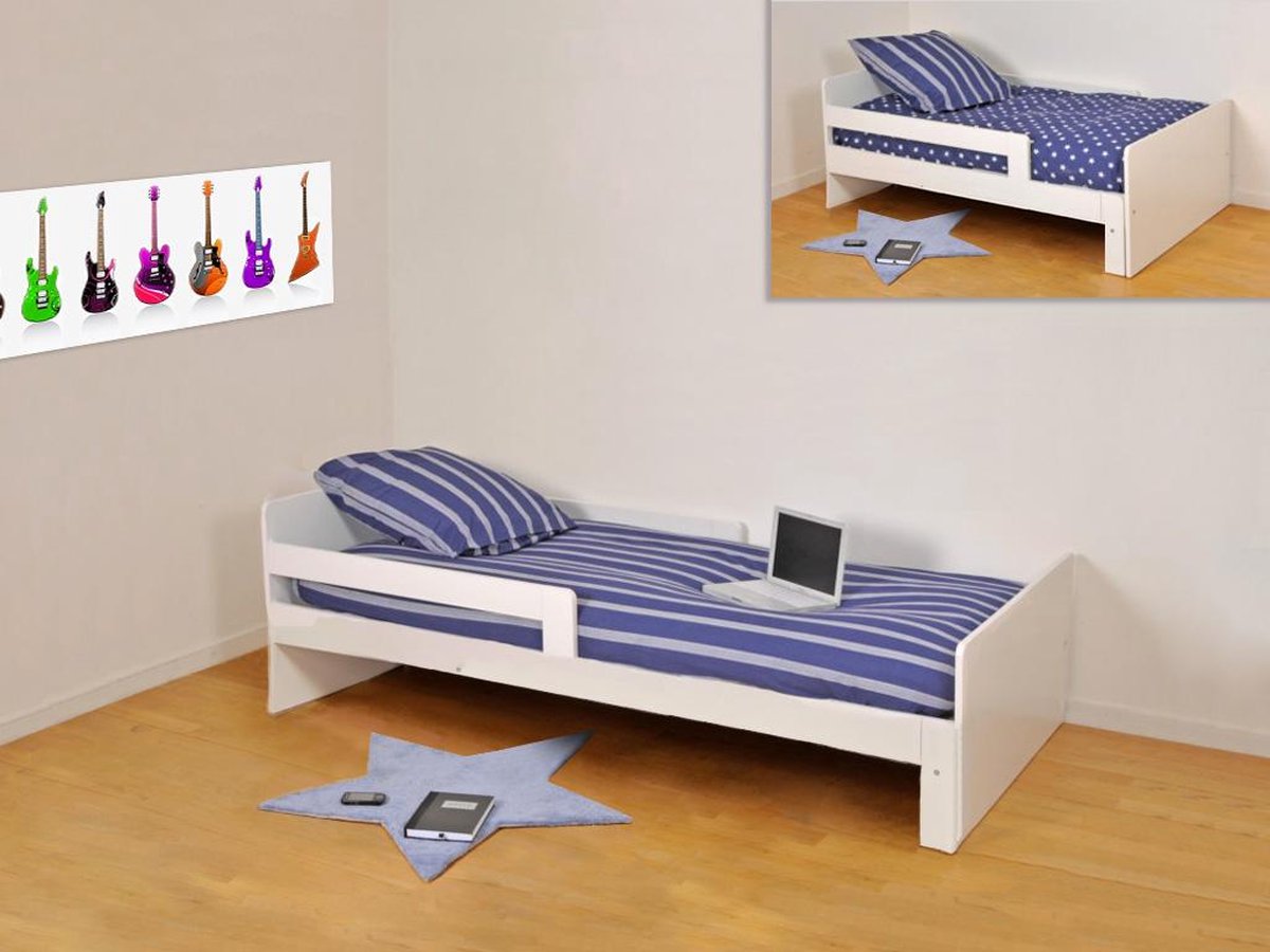 Lit évolutif TOBY 90x140 170 190 200 + 1 sommier / Laqué Gris | Leroy