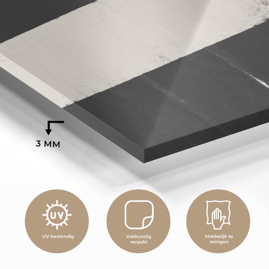 MuchoWow® Peinture sur verre 40x20 cm - Peinture sur verre acrylique - Abstrait - Pastel - Minimalisme - Photo sur verre - Peintures