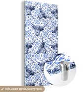 Peinture sur verre - Bleu de Delft - Animaux - Highlander écossais - 60x120 cm - Peintures en plexiglas