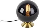 QAZQA pallon - Lampe de table - 1 lumière - H 230 mm - Zwart