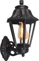 QAZQA anna - Klassieke Wand lantaarn voor buiten - 1 lichts - D 275 mm - Zwart - Buitenverlichting
