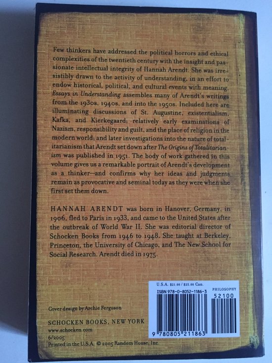 ISBN Essays in Understanding, 1930-1954, Livre broché, 496 pages