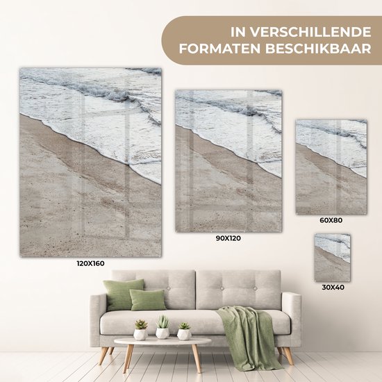 MuchoWow® Peinture sur verre 120x160 cm - Peinture sur verre acrylique - Mer - Plage - Été - Photo sur verre - Peintures