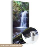 MuchoWow® Glasschilderij 20x40 cm - Schilderij acrylglas - Waterval - Natuur - Water - Foto op glas - Schilderijen