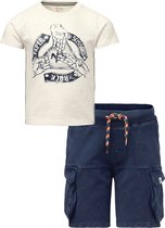 Noppies - Kledingset - 2delig - Jongens - Short Ghazipur Naval Academy - Shirt Gaborone Oatmeal - Maat 110