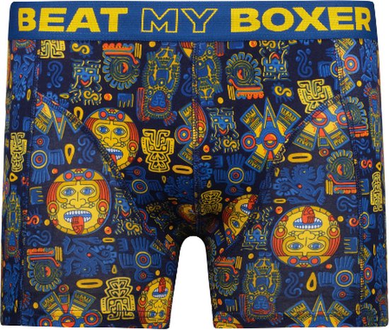 Beat My Boxer Heren Boxershort - Elastisch Katoen - Print Aztec - Maat M