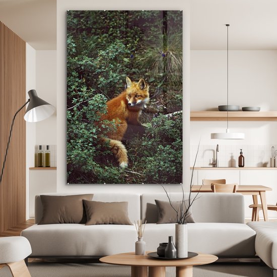 MuchoWow® Peinture sur Verre - Renard - Nature - Forêt - 100x150 cm - Peintures sur Verre Acrylique - Photo sur Glas