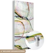 MuchoWow® Glasschilderij 60x120 cm - Schilderij acrylglas - Gekleurde bubbels - Foto op glas - Schilderijen