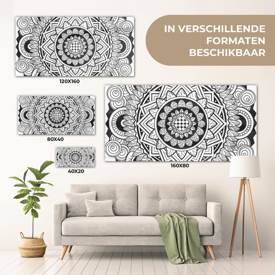 Peinture sur Verre - Mandala gracieux - 40x20 cm - Peintures sur Verre Peintures - Photo sur Glas