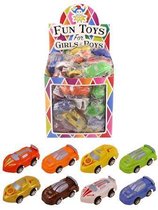 72 Stuks - Sport Auto's - In Traktatiebox - Uitdeelcadeautjes - Speelgoed Auto - Uitdeel Kado - Traktatie voor kinderen - Jongens
