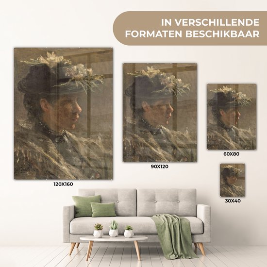 Etude de modèle de Sijtje van Bemmel - Peinture de Jozef Israëls Plexiglass 30x40 cm - small - Tirage photo sur Glas (décoration murale en plexiglas)