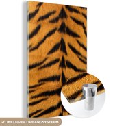 MuchoWow® Glasschilderij 120x180 cm - Schilderij acrylglas - Vacht - Tijger - Dieren - Foto op glas - Schilderijen