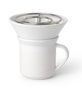 Umbra PERK Koffiemok met filterhouder - wit/nikkel
