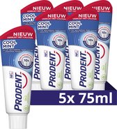 Prodent Tandpasta - Cool Mint - 10x verbeterde bescherming tegen (suiker)zuren** en tandplak - 5 x 75 ml
