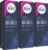 Veet Expert Ontharingscreme met sheaboter - Lichaam & benen - Alle huidtypes - 100ml - 3 stuks - Voordeelverpakking