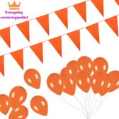 Oranje Versiering Feestpakket - EK - WK - Koningsdag Versiering - Oranje Ballonnen En Slingers