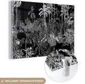 MuchoWow® Glasschilderij 150x100 cm - Schilderij acrylglas - Palm - Jungle - Tropical - Foto op glas - Schilderijen