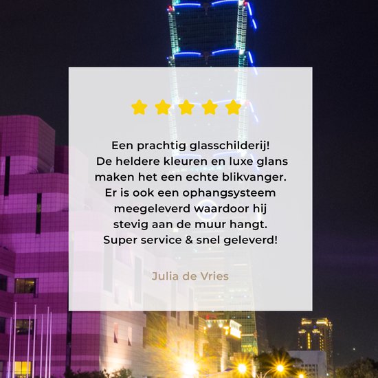 MuchoWow® Glasschilderij 80x120 cm - Schilderij acrylglas - De verlichte Taipei 101 in Taiwan bij avond - Foto op glas - Schilderijen