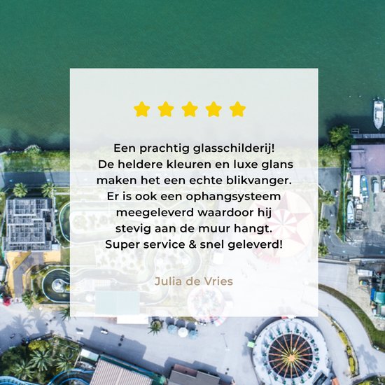 MuchoWow® Peinture sur verre 80x60 cm - Peinture sur verre acrylique - parc d'attractions - Photo sur verre - Peintures