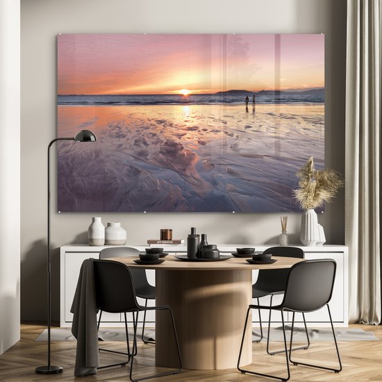 Peinture sur verre - Plage - Soleil - Mer - 180x120 cm - Peintures acryliques - Photo sur Glas