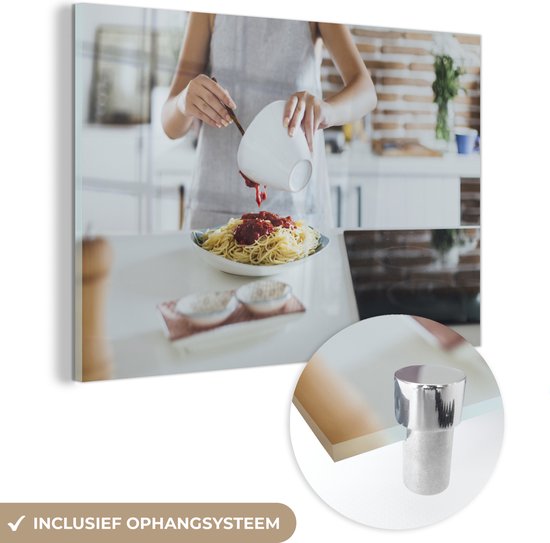 Peinture sur Verre - Pâtes - Sauce - Italienne - 30x20 cm - Peintures sur Verre Peintures - Photo sur Glas