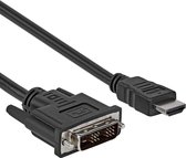 DVI-D naar HDMI kabel - 3.96 Gbps - Male to Male - 0.5 Meter - Zwart - Allteq