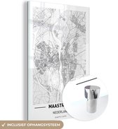 Peinture sur Verre - Maastricht City Map - 40x60 cm - Peintures sur Verre Peintures - Photo sur Glas - Carte