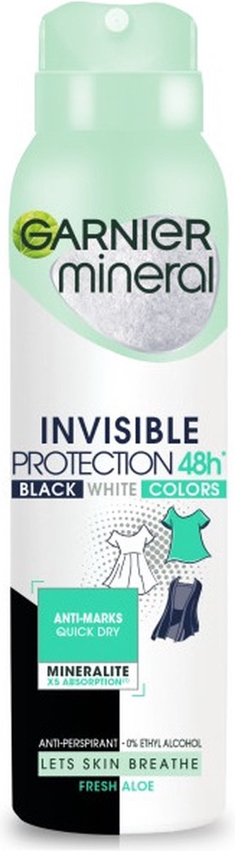 Goedkoopste Mineral Invisible Protection Fresh Aloe antitranspiratiespray 150ml